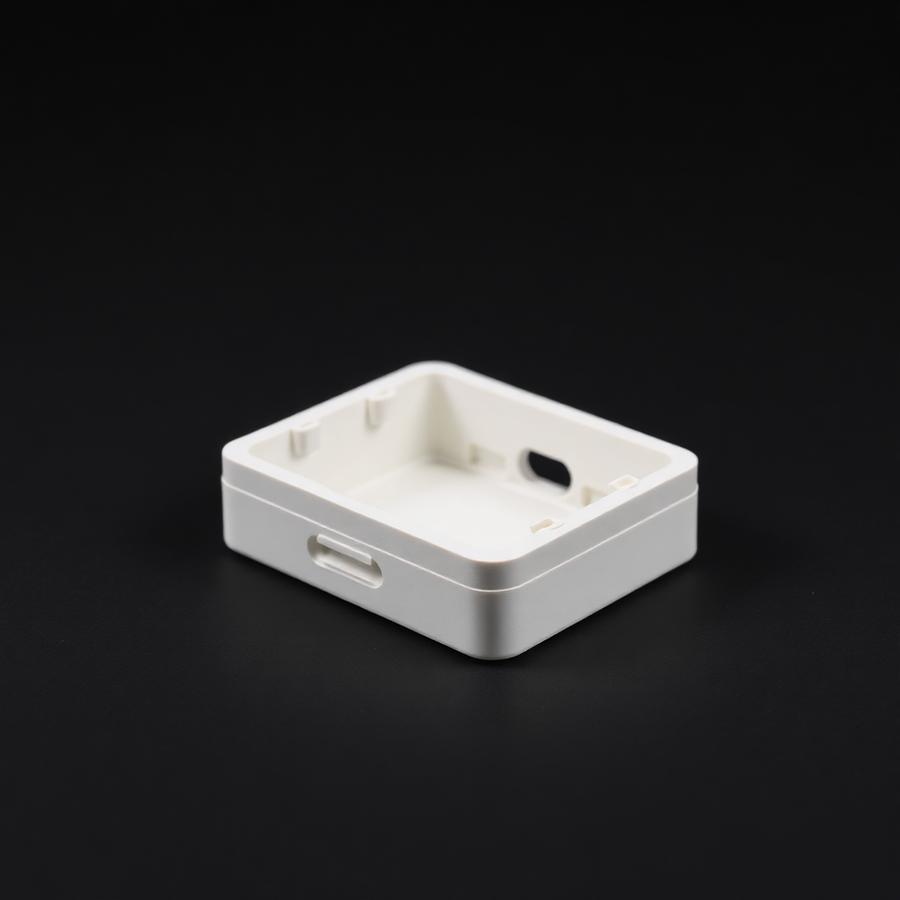 White 3D printed prototype electronics enclosure